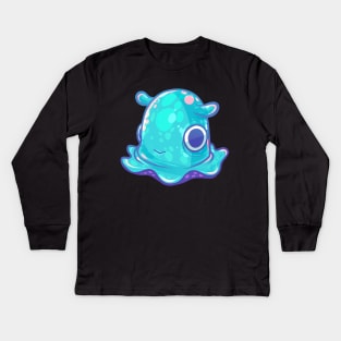 Cute Turquoise Dumbo Octopus Kids Long Sleeve T-Shirt